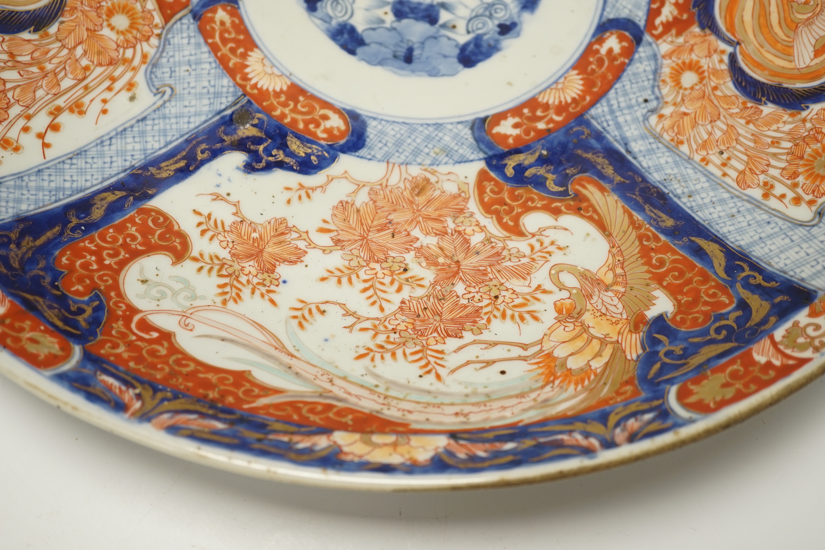 A late 19th century Imari charger, diameter 45.5cm